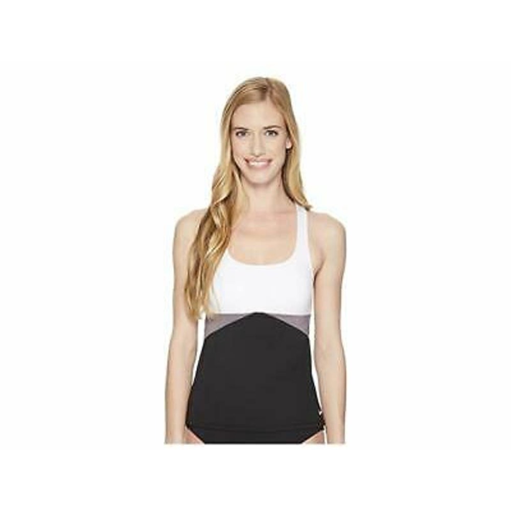 Nike Surge Prism Crossback Tankini Swim Top in Black/White Size Small